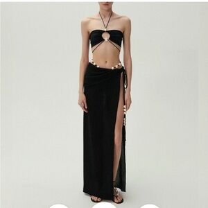 NWT 3 piece bikini sarong set